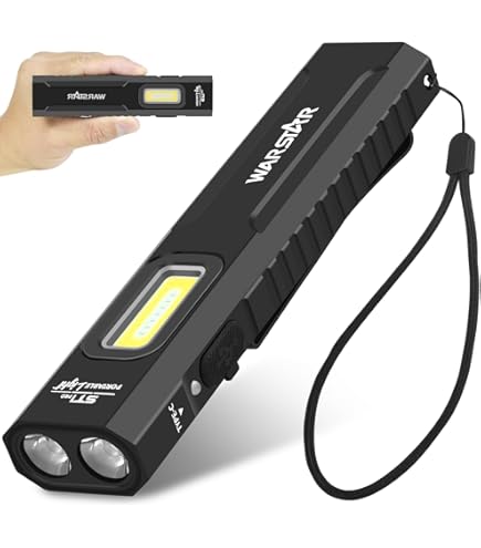 Amazon.com: Ciwuzxs EDC Rechargeable Flat Flashlight 1000 Lumens